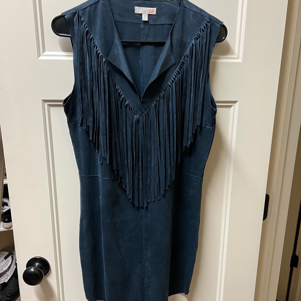 Woman’s Navy Fringe Dress